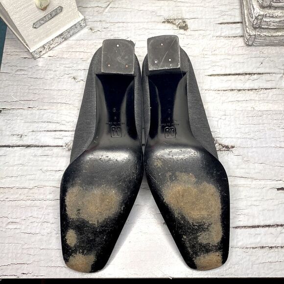 🌷 Bruno Magli🌷 Gray Block Heel Pumps 8B - Picture 8 of 8